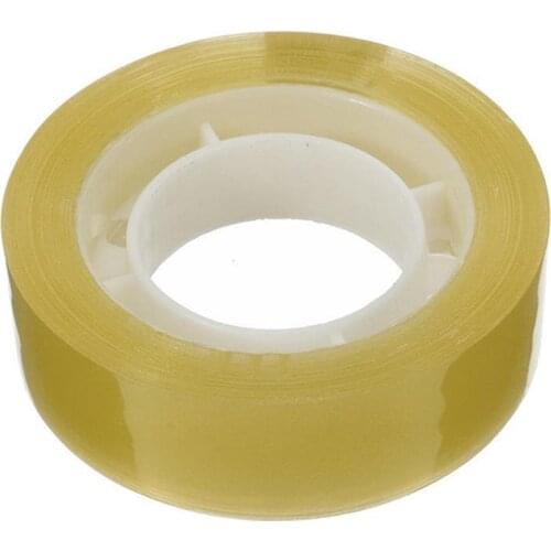 18mm Width Transparent Yellow Tape Office Stationery Daily Mini Advertising Tape Necessities Tape Packaging Household O8B7