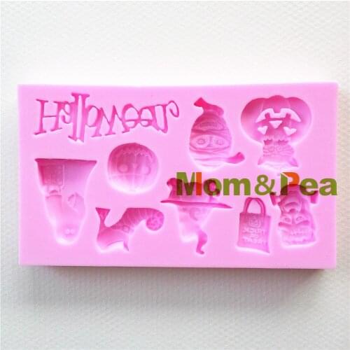 Mom&Pea 0893 Free Shipping Halloween Shaped Silicone Mold Cake Decoration Fondant Cake 3D Mold Food Grade