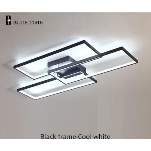 Modern Led Ceiling Light For Living room Bedroom Surface Mounted Led Chandelier Ceiling Lamp Black White Home Indoor Lighting
