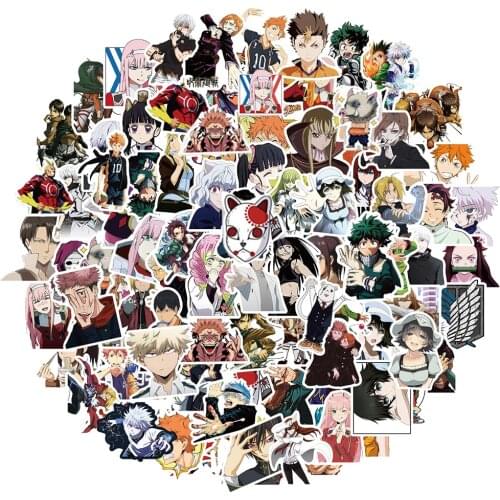 10/30/50/100PCS Mix Anime Hunter × Hunter Attack on Titan Stickers Graffiti Luggage Laptop Skateboard Phone Decal Sticker Toy