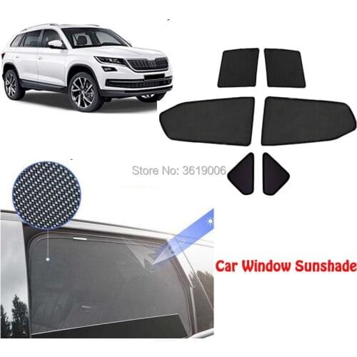 6pcs High-end custom For Skoda Kodiaq card type magnetic car curtain sun shade car window shade car styling