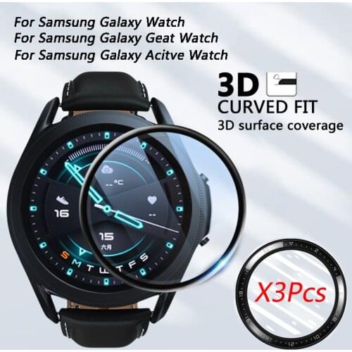 3D HD Screen Protector Soft Glass Film For Sumsang Galaxy Watch 3 Screen Protectors Film For Galaxy Watch Geat S3 2 For Acitve 2