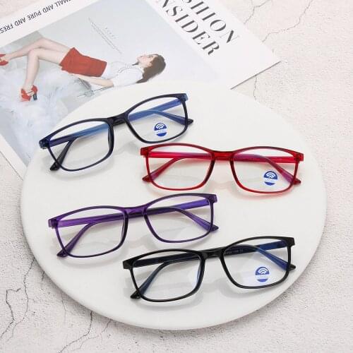 1Pc Flat Mirror Glasses Women Men Anti Blue Light Square Eyewear Blocking Glasses Optical Spectacle Eyeglass Frame Office Comput