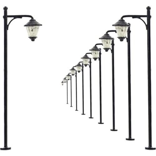 10pcs Model Railway Led Lamppost Lamps Street Lights N Scale 5cm 12V New LYM11 model outdoor lamp yard light leds