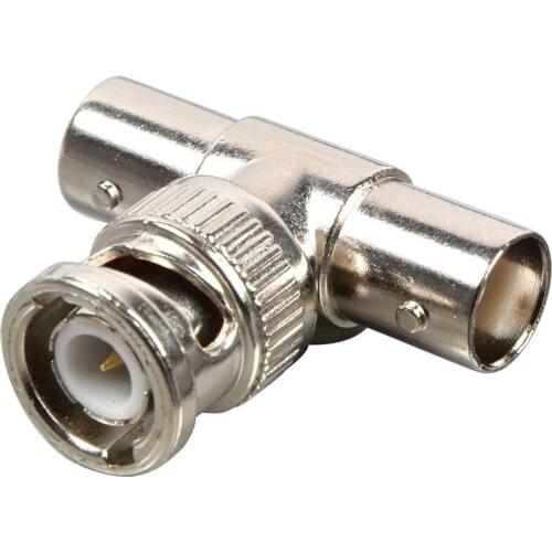 100PCS BNC Male to Double BNC Female Connector To Coaxial adapter Cable For CCTV Camera Sysetem (BNC-104)