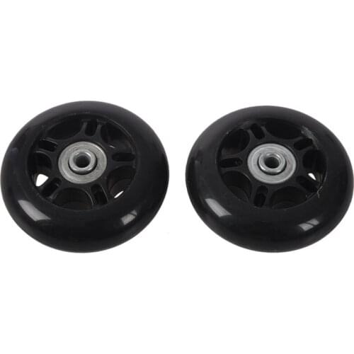 2set 64X18mm Luggage Suitcase / Inline Outdoor Skate Replacement Wheels Black