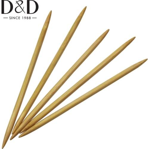 5Pcs Double Pointed Carbonized Bamboo Knitting Needles Crochet Hooks DIY Sweater Needle Knitting Tool Set