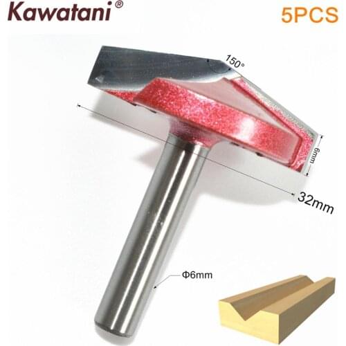 6mm*150degree*32mm-5PCS,CNC Tungsten 3D V bit,CNC machine tool,PVC,MDF,Acrylic,Carbide end mill,woodworking insert router bit