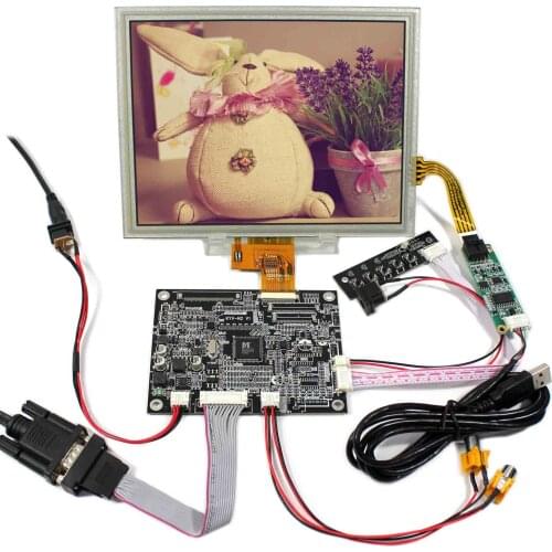 8" EJ080NA-04C 8 inch 1024X768 LCD Screen With Touch Panel work with VGA+AV LCD Controller Board KYV-N2 V1 Support Reversing