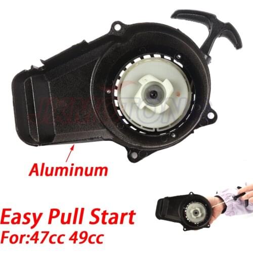 Aluminum Minimoto Easy Recoil Pull Starter For 2 Stroke 47cc 49cc Engine Pocket Bike Mini Moto Dirt Bike Kids ATV Quad