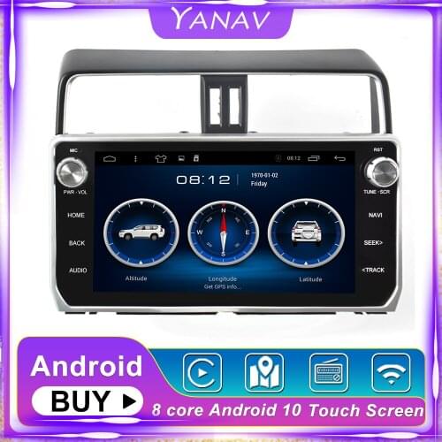 Android Car Radio HD Autoradio Multimedia Player For Toyota Land cruiser Prado 2018 2019 Auto GPS Navigation