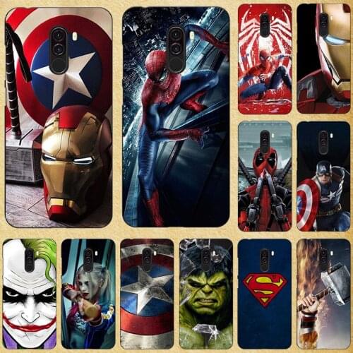 Super Hero Phone Case Cover For Xiaomi Pocophone F1 F 1 silicone case For Xiaomi Pocophone F 1 Back Bags Shell Fundas
