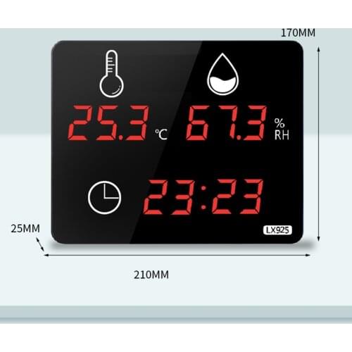 Digital Hygrometer Outdoor Pool Thermometer WIth Alarm Digital Wall Clock Temperature Meter And Sensor