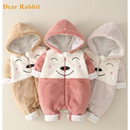 Baby Winter Snowsuit Thick Boy Jumpsuit Newborn Romper Girl Overalls Toddler Coat outerwear kids clothes hooded infant jacket