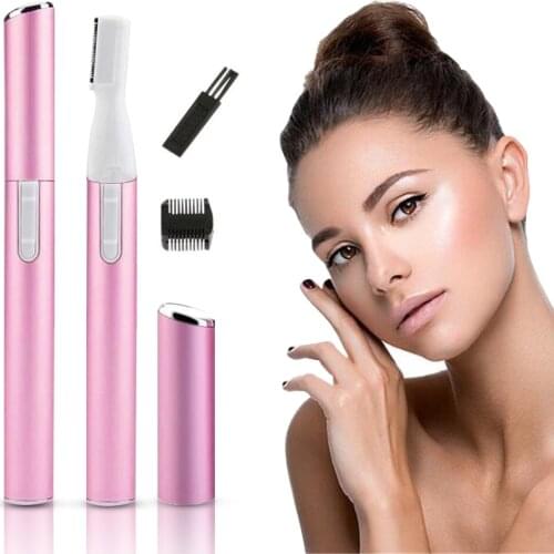 Electric Eyebrow Trimmer Practical Face Eyebrow Scissors Painless Eye Brow Epilator Mini Portable Hair Shaver Remover for Women
