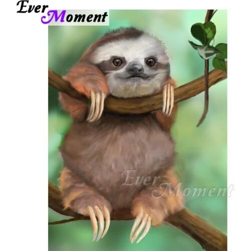 Ever Moment Diamond Painting Sloth Picture Of Rhinestone 5D DIY Mosaic Decoration For Home Diamond Embroidery Decor ASF1469