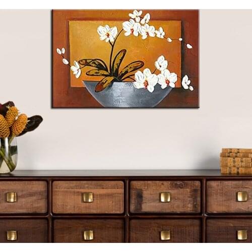 Floral Oil Paintings On Canvas Wall Art For Salon Bedroom Home Decorations Hand Painted Modern Abstract Flower Picture Artwork