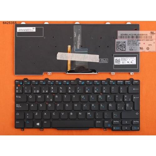 New SP Keyboard for DELL Latitude E7250 E5250 E5270 7250 Backlit BLACK Laptop Spanish Layout