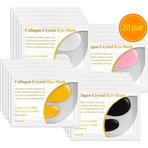 40PCS=20Pair LANBENA Collagen Serum Eye Mask Eye Patches Dark Circle Puffiness Eye Bag Anti-Aging Wrinkle Skin Care