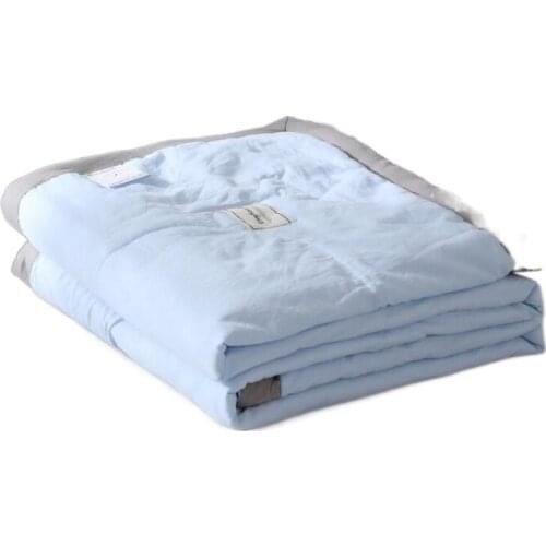 Washable cotton plain summer washable air conditioning sheets Nordic wind double fiber summer cool quilt