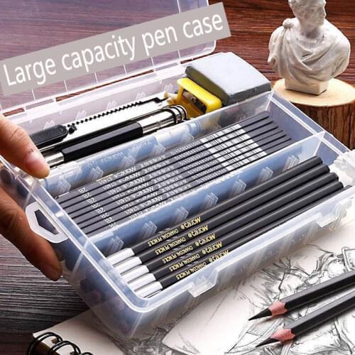 39pcs/set original wood special sketch pencil set portable outdoor sketch pencil student art stationery 2B/4B/6B/8B/10B/12B/14B