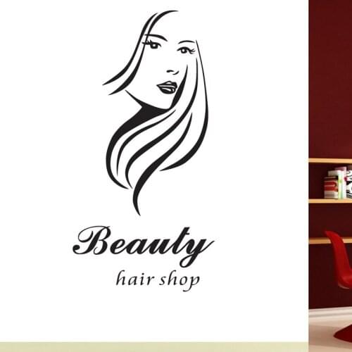 Hair Salon Wall Decal Beauty Salon Sticker Barbershop Scissor Vinyl Window Decals Decor Mural Glass Hairdresser 1003