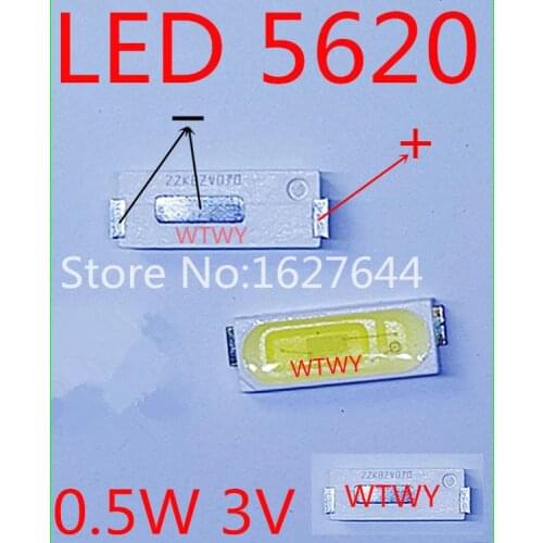 100pcs Original and new For SAMSUNG LED Backlight 5620 0.5W 3V LED 5620 Cool white for LED LCD TV Backlight Application