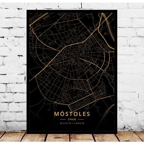 Malaga Mostoles Murcia Ourense Oviedo Palma Pamplona Puerto de la Cruz Sabadell Salamanca Santander Seville Spain Poster