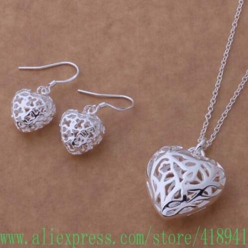 Silver Plated Jewelry Sets Earring 316 + Necklace 335 /efeamwla bggajxna AS236