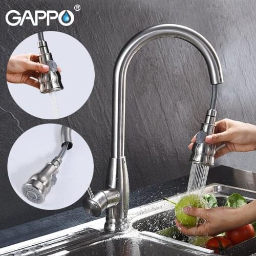 GAPPO kitchen faucet mixer Kitchen Sink Faucet stainless steel tap pull out Single Handle Swivel Spout Vessel Sink Mixer Tap