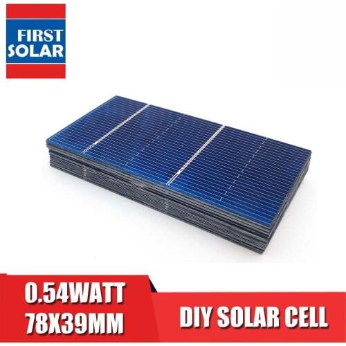 50pcs x 0.54W 78x39mm Solar Panel Painel Cells DIY Charger Polycrystalline Silicon Sunpower Solar Bord 0.5V