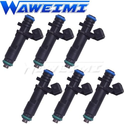 WAWEIMI 6 Pieces Fuel Injector 25186566 For Chevrolet sail 1.2 LOVA Aveo 1.2 SPARK 1.0 1.4 c111032 24101262 23899720