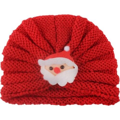 Knitted Winter Baby Hat for Girls Red Bonnet Enfant Baby Beanie Turban Hats Newborn Xmas Gift Baby Cap for Boys Accessories