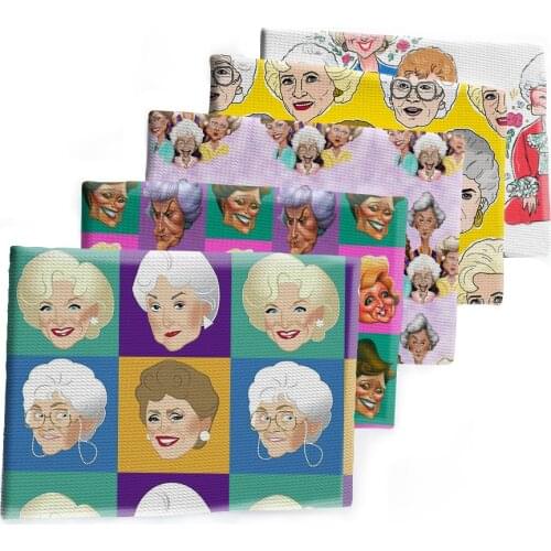 The Golden Girls' House Design Lady Printed Bullet Textured Liverpool Patchwork Tissue Kids home textile 50*145cm