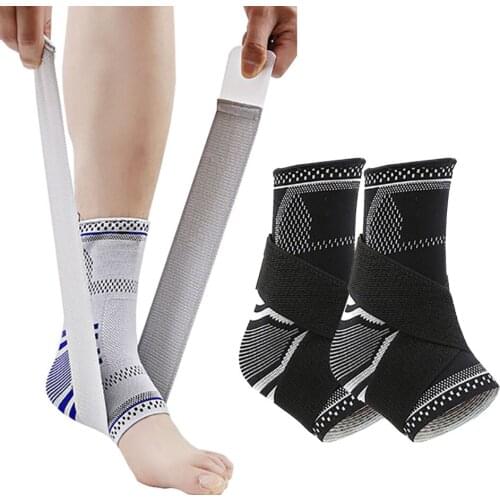 1 Pcs Elastic Knitted Sports Ankle Support Brace For Cycling Yoga Basketball Volleyball Ankle Brace Protector