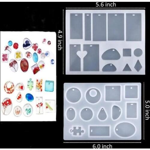 1Pc Silicone Earrings Necklace Eco-Friendly Pendant Mould DIY Handmade Resin Mold Jewelry Making