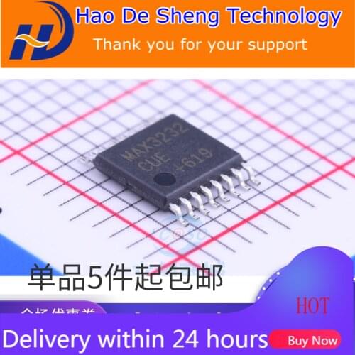 10PCS/LOT MAX3232CUE TSSOP-16 Transceiver IC MAX3232 New Original In Stock