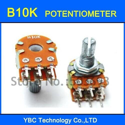 20pcs B10K 15MM 6 Pins Rotary Potentiometer Free Shipping