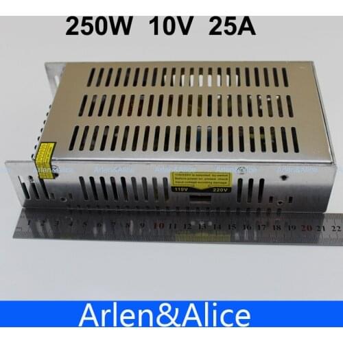 250W 10V 25A Single Output Switching power supply for LED Strip light AC to DC