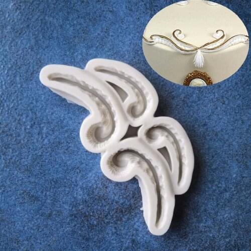 3D European Style Lace Series Silicone Cake Decorating Tools Cake Rounding Fondant Kitchen DIY Mold A1196