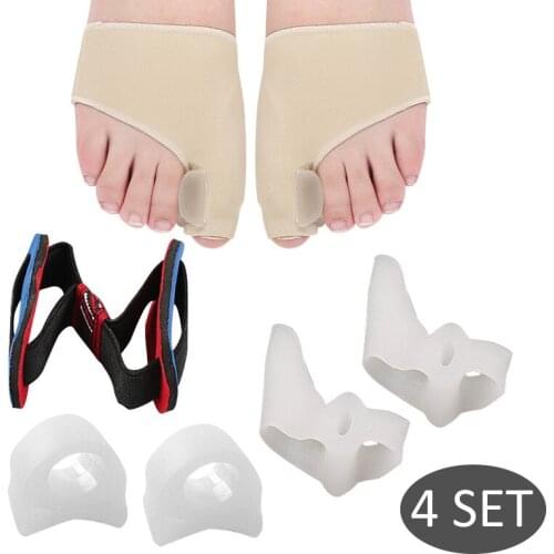 7pcs/set Soft Bunion Protector Toe Straightener Toe Separating Silicone Toe Separators Thumb Feet Care Foot Pain Easese
