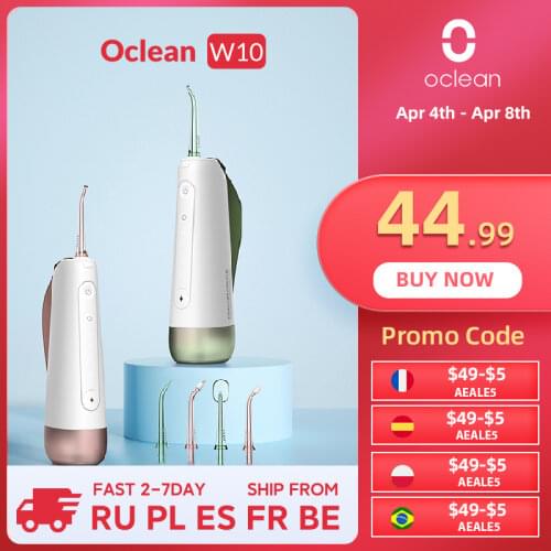 Oclean W10 Oral Irrigator Cordless Water Flosser Teeth Cleaner for Adult