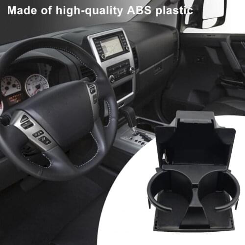 Car Drink Holder Double Hole Beverage Holder ABS Dash Mounted Drink Cup Holder 96967-9FD0B 96967-7S001 for Nissan-Titan 08-15