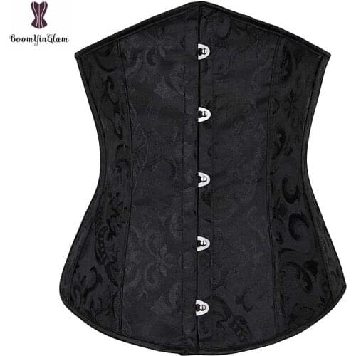 Free shipping spiral steel boned waist cincher mini corset body slim cupless vintage costume underbust corset size xs-2xl 2833