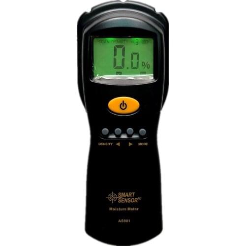 AS981 Digital Hygrometer Moisture Meter for Wood/Cardboard Lumber Humidity Tester Fast Precise Microwave Measurement LCD display