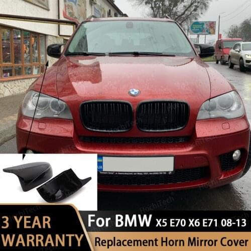 For BMW X5 E70 X6 E71 2008 2009 2010 2011 2012 2013 Car Side Wing Mirror Cover Rear-View Caps Black Carbon Fiber High Quality