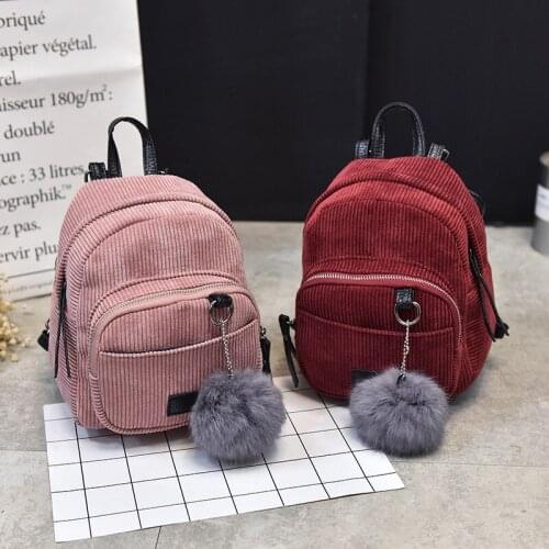 Women Canvas Shoulder Bag Mini Backpack Female Simple Ladies Casual Small Travel Bags Backpack Teenage Girls