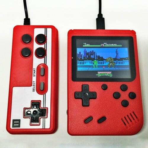 Built-in 400 Games 1000mAh Battery Retro Video Handheld Game Console+Gamepad 2 Players Doubles 3.0 Inch Color LCD Game Player