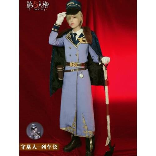 Anime Identity V Andrew Kreiss Train Conductor Battle Suit Handsome Uniform Cosplay Costume Unisex Halloween Free Shipping 2020
