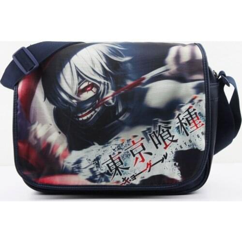 Colorful Tokyo Ghoul polyester shoulder bag printed w/White Hair Kaneki Ken DSTY D style
